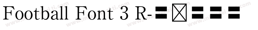 Football Font 3 R字体转换